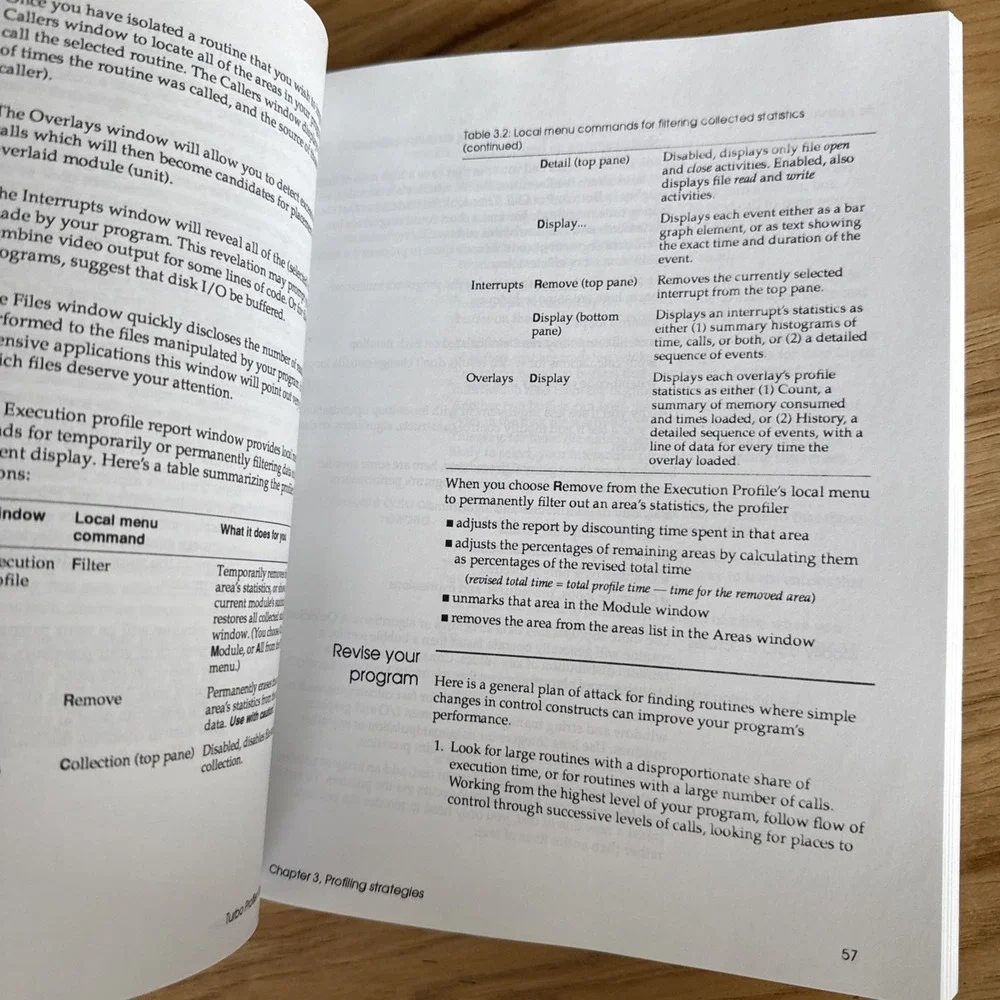 Turbo Profiler Version 1.0 User's Guide by Borland International